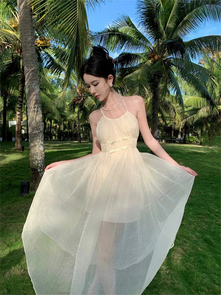 Fee Lange Zomerjurk Backless Vrouwenjurk Zomerse Stijl