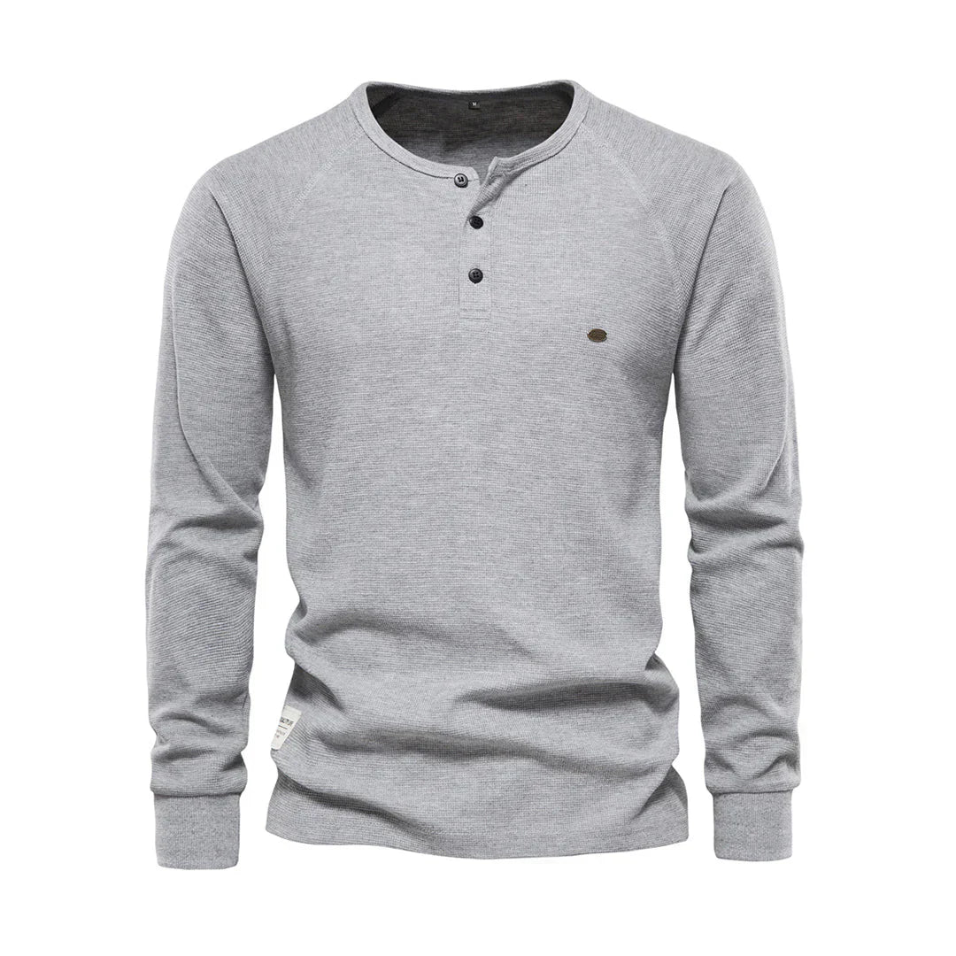 Heren Overhemd Lange Mouwen Ronde Hals Comfy Stijl