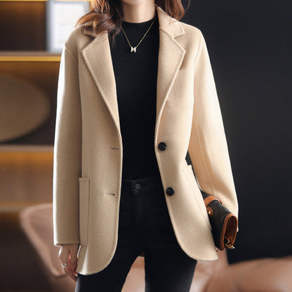 Dames Blazer Bruin Comfortabele Stijlvolle Jas