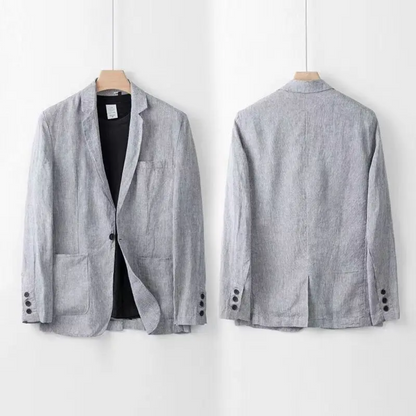 LinoStyle | Luxe Lichtgewicht Tailored Fit Mannen Linnenset 5