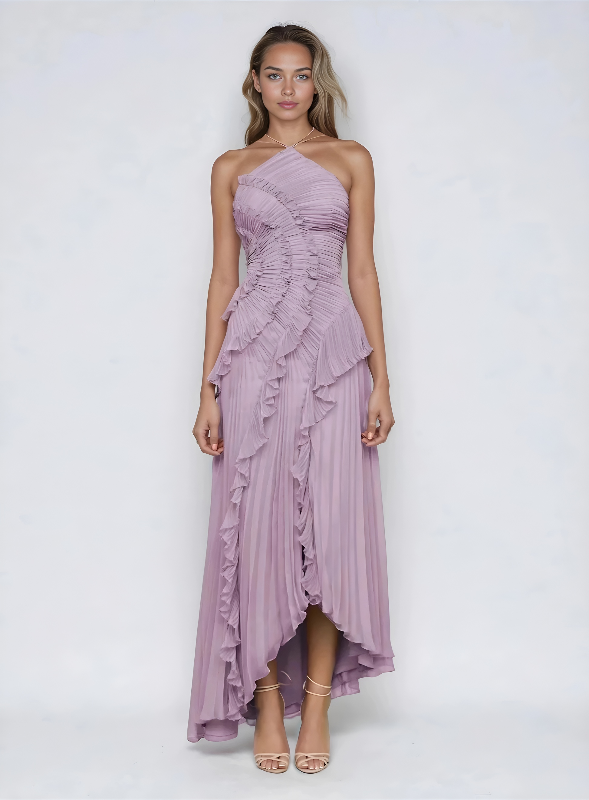 Maxi Jurk Asymmetrisch Elegante Avondjurk voor Vrouw - StudioMarella
