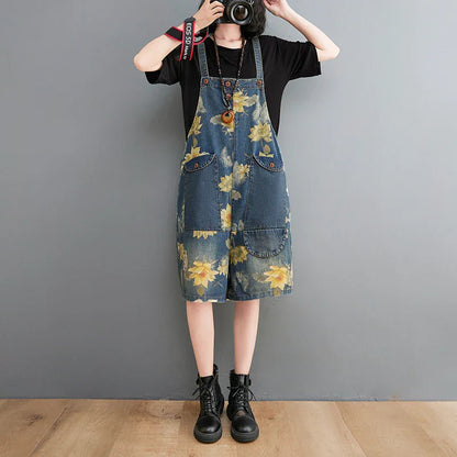 Jumpsuit voor Dames Zomerse Blauwe Denim Broekpak