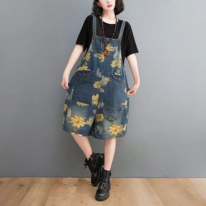 Jumpsuit voor Dames Zomerse Blauwe Denim Broekpak