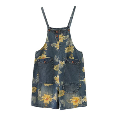 Jumpsuit voor Dames Zomerse Blauwe Denim Broekpak