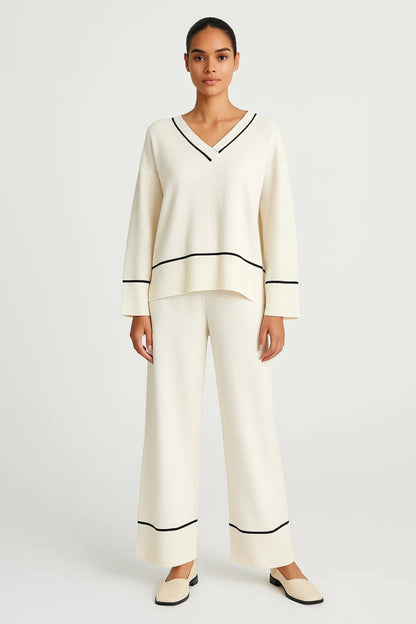 Dames Set Oversized Trui en Wijde Broek Casual Kleding - StudioMarella