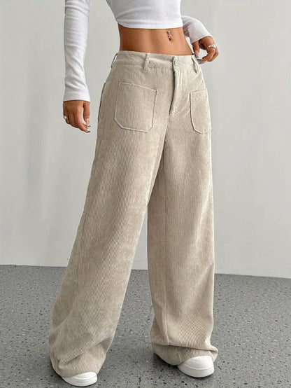 Hoge Hoge Broek Voor Dames in Zacht Velluto