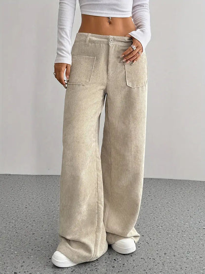 Hoge Hoge Broek Voor Dames in Zacht Velluto