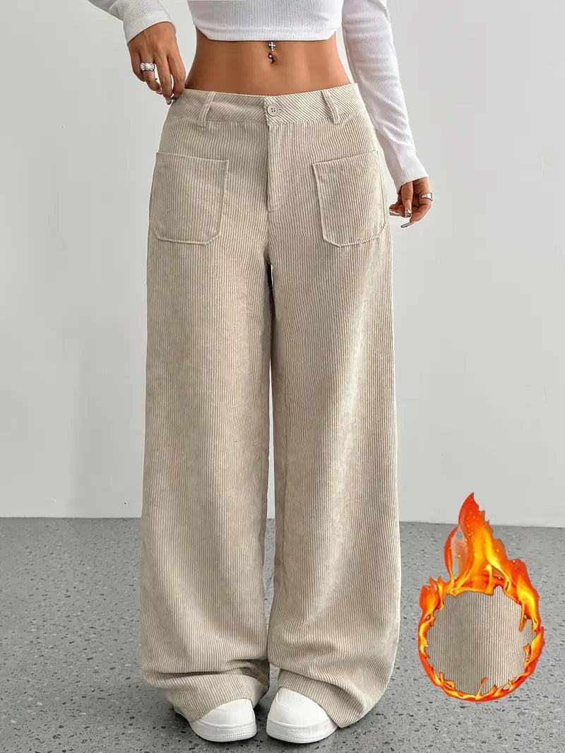 Hoge Hoge Broek Voor Dames in Zacht Velluto