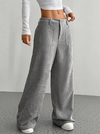 Hoge Hoge Broek Voor Dames in Zacht Velluto
