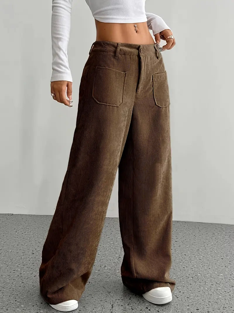 Hoge Hoge Broek Voor Dames in Zacht Velluto