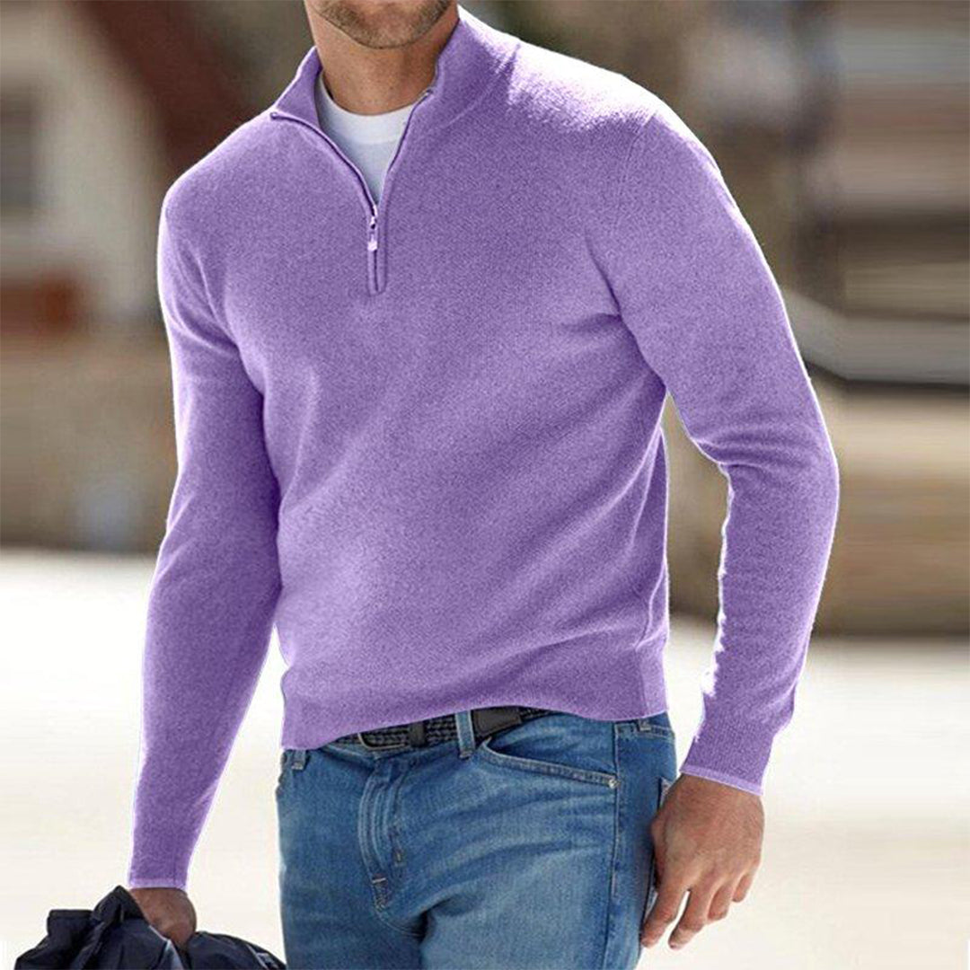 Heren Sweatshirt Kwart Rits Comfortabel en Warm