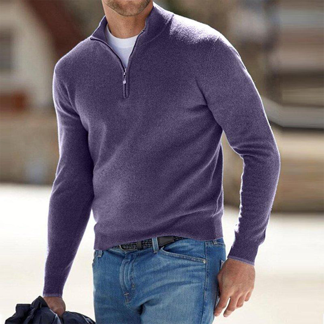 Heren Sweatshirt Kwart Rits Comfortabel en Warm