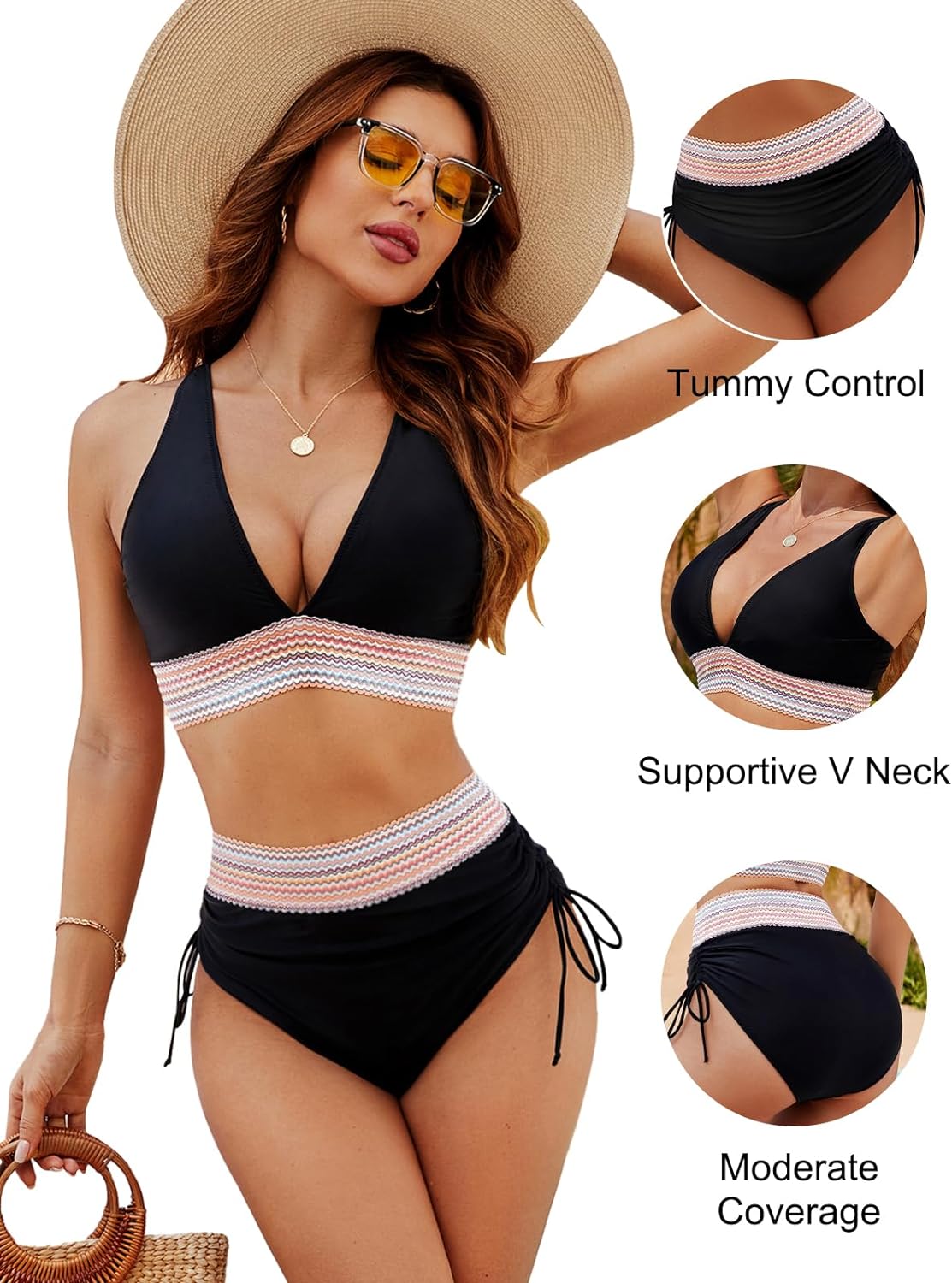 Luna Chic | Elegante Buikcontrole Bikini Set met V-hals 4