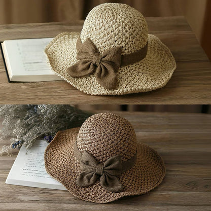 Luna | Elegante handgemaakte zonnehoed met vintage strik 5