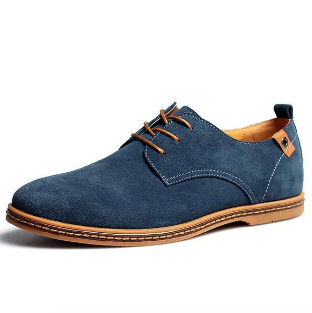 Bruine Suède Heren Veterschoenen Mees Leer Klassiek Design - StudioMarella