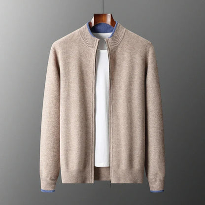 Heren Cashmere Vest Rits Elegante Snit