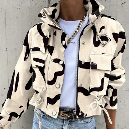 Dames Bomberjack - Stijlvol Cropped Tussenjas met Stoere Kraag - StudioMarella