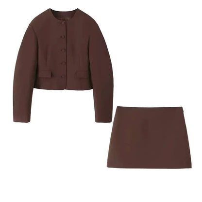 Madison | Trendy Tweedelige Set met Jasje en Rok6