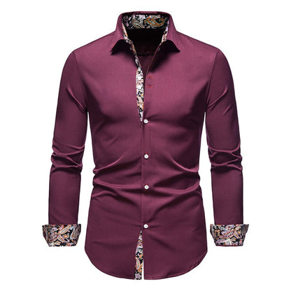 Mannen Overhemd Paisley Print Casual Katoen