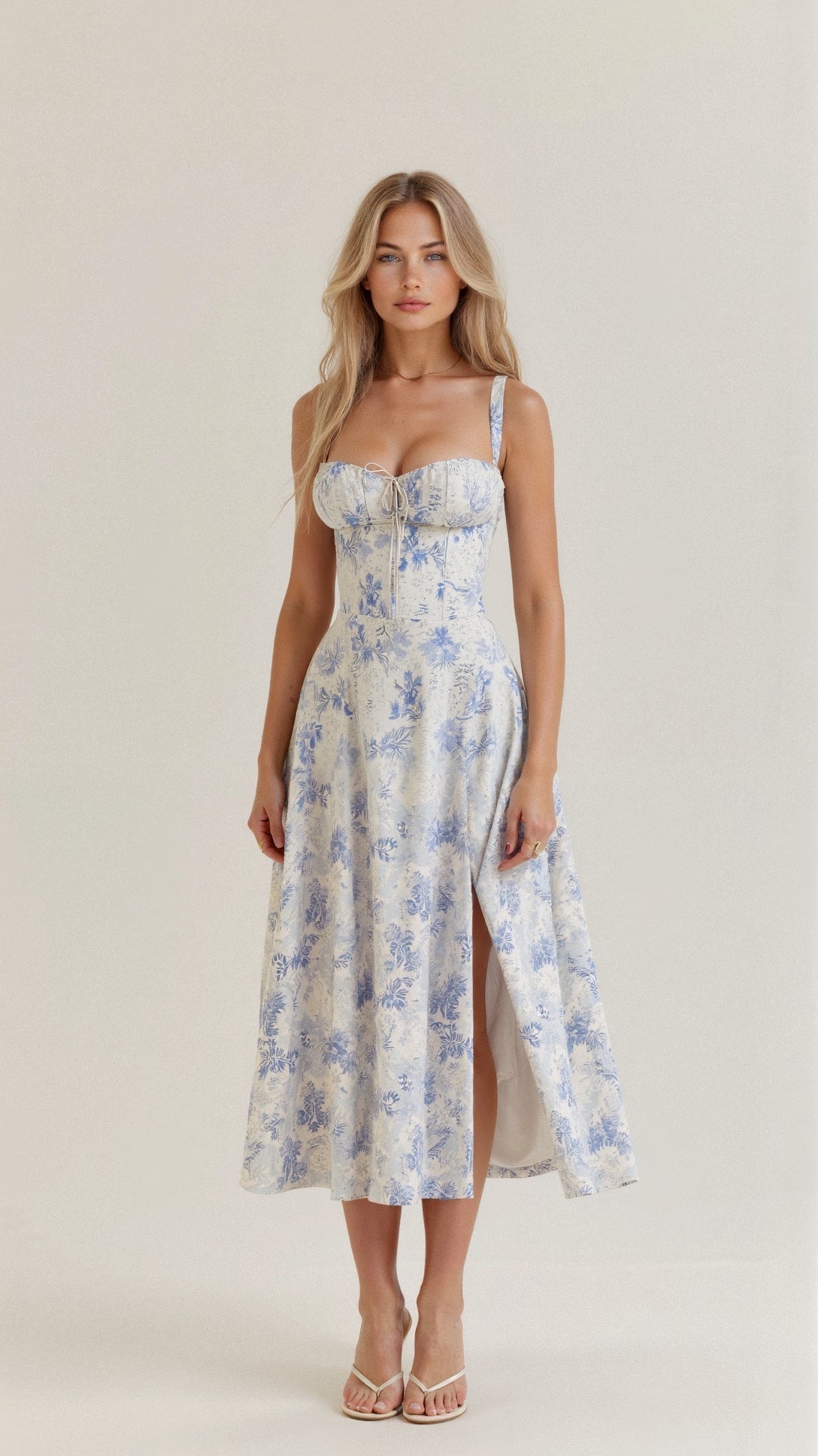 Margaretha | Dames Midi Jurk met Korset voor Bruiloft 6