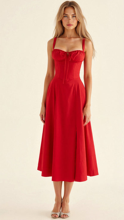 Margaretha | Dames Midi Jurk met Korset voor Bruiloft 9