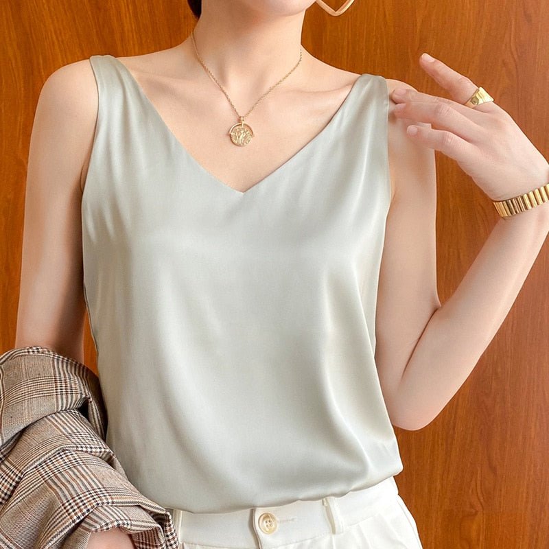 Zijden Camisole Elegante Dame Slippendeken