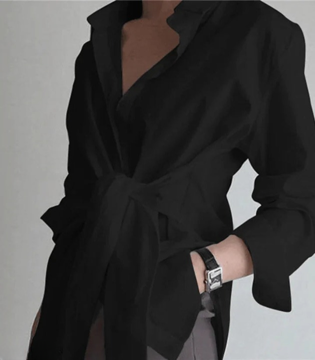 Vrouwelijke Blouse met Lange Mouwen voor Casual en Formeel