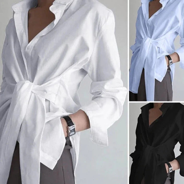 Vrouwelijke Blouse met Lange Mouwen voor Casual en Formeel