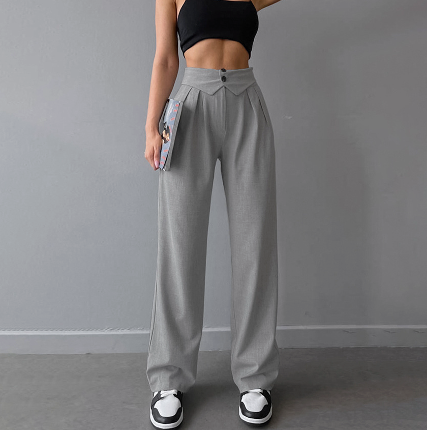 Dames Pantalon High Waist Rechte Pijp Comfortabel Elegant - StudioMarella