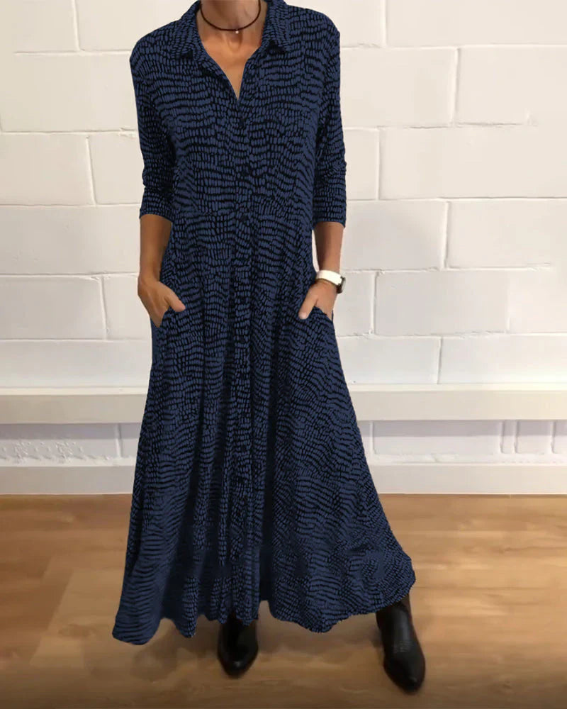 Dames Maxi Jurk met Zakken en Taille-Effekt wordt: Vrouwen Maxi Jurk met Zakken en Taille - StudioMarella