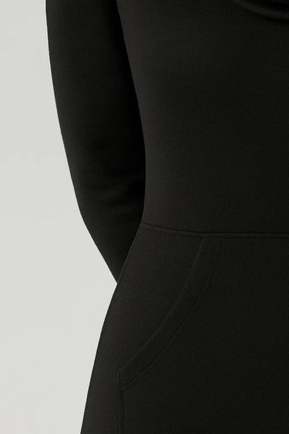 Lange Maxi Jurk Dames met Mouwen en Zakken Casual Kleding