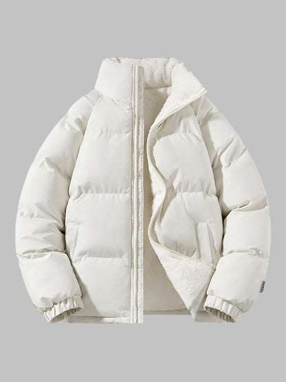 Lichtgewicht Puffer Jas Heren Fleece Binnenkant Moderne Snit