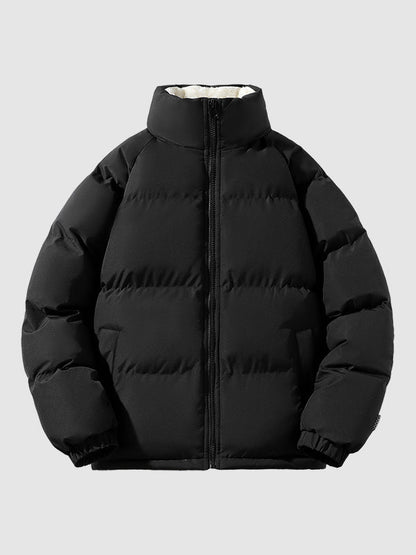 Lichtgewicht Puffer Jas Heren Fleece Binnenkant Moderne Snit