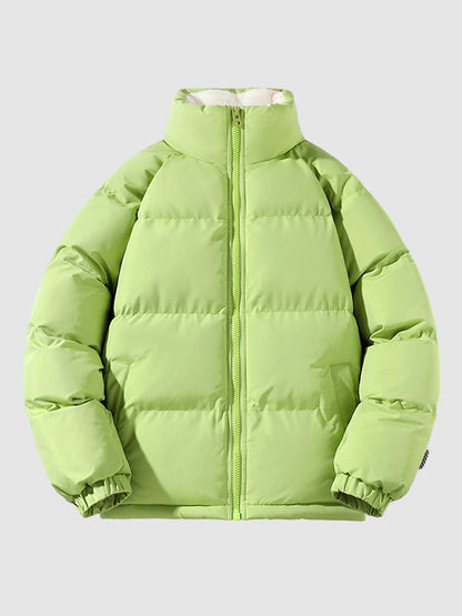 Lichtgewicht Puffer Jas Heren Fleece Binnenkant Moderne Snit