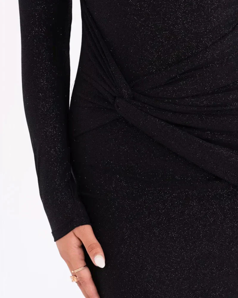 Maxijurk Dames | One-Shoulder & Glinsterende Party Look | Avondjurk