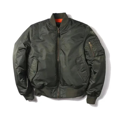 Heren Bomberjack Leer Jacket Klassiek Design