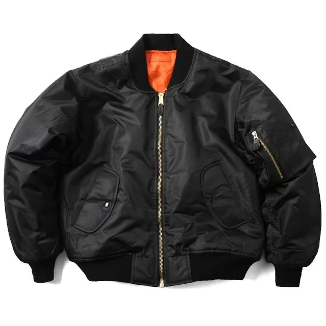 Heren Bomberjack Leer Jacket Klassiek Design