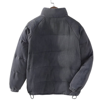 Heren Pufferjas Corduroy Warm Met Hoge Kraag