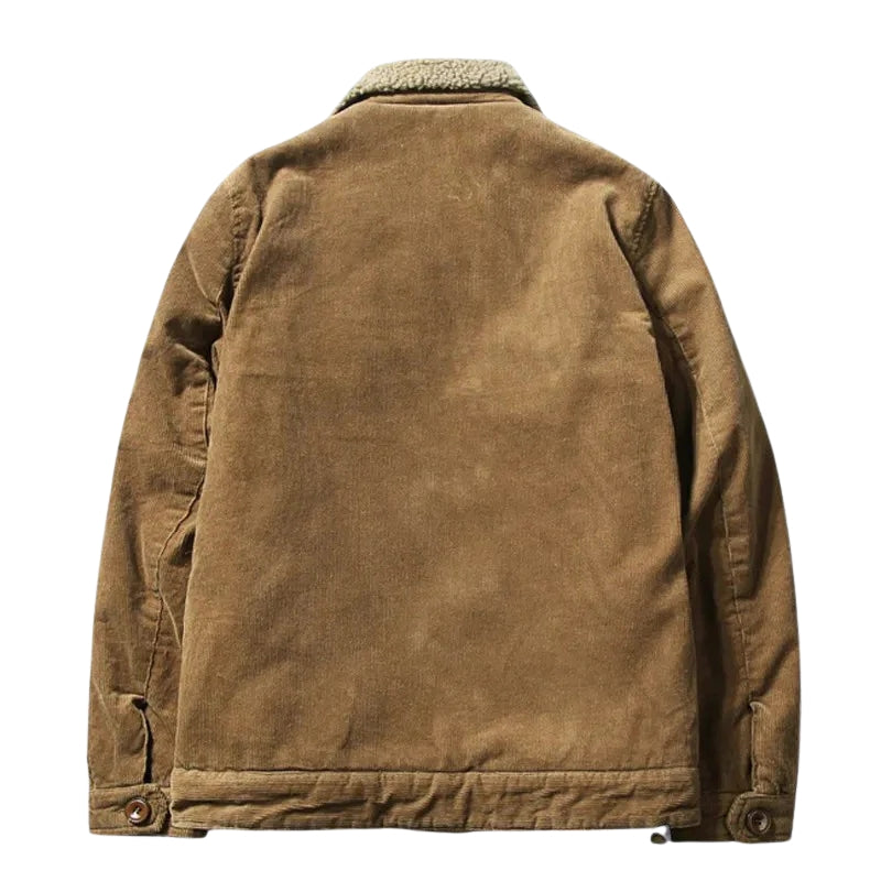 Heren Corduroy Trucker Jas met Sherpa Binnenwerk Warm