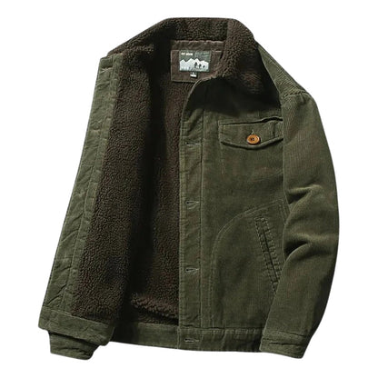 Heren Corduroy Trucker Jas met Sherpa Binnenwerk Warm - StudioMarella