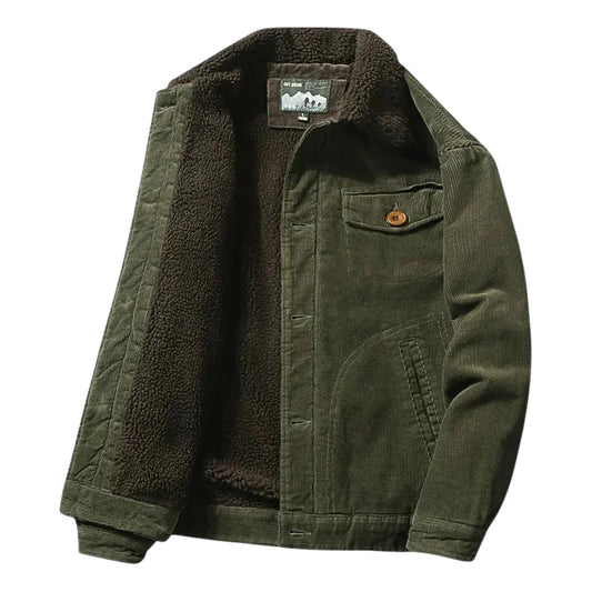 Heren Corduroy Trucker Jas met Sherpa Binnenwerk Warm - StudioMarella
