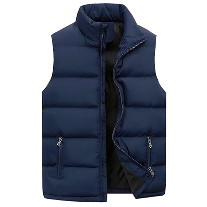 Heren Bodywarmer Zonder Mouwen Gewatteerd Met Ritszakken