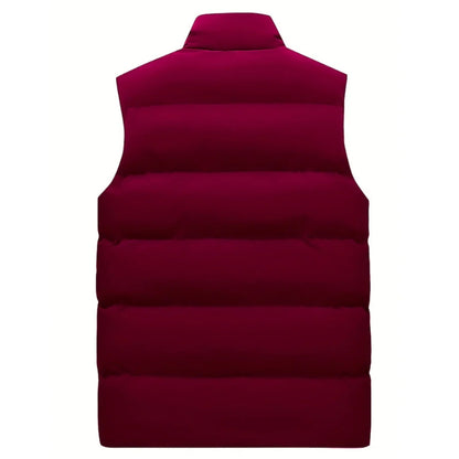 Heren Bodywarmer Zonder Mouwen Gewatteerd Met Ritszakken