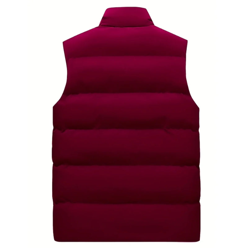 Heren Bodywarmer Gewatteerd Zonder Mouwen Ritszakken
