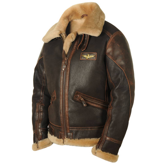 Heren Bomberjack Warm Fleece Gevoerd Met Kraag - StudioMarella