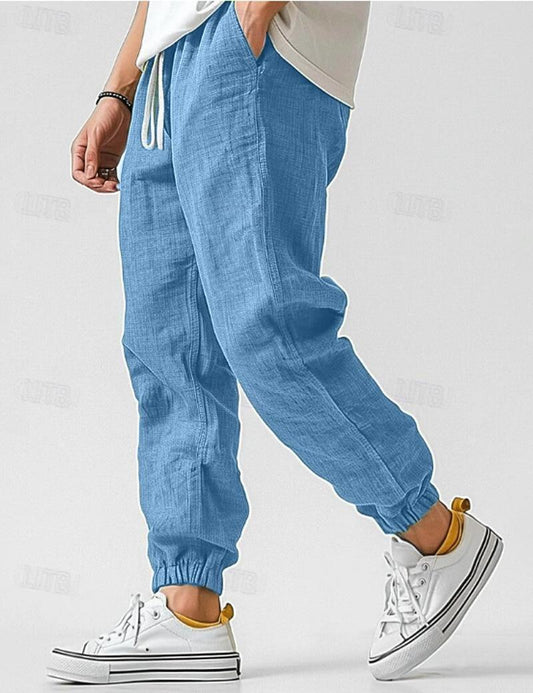 Herens Linnen Broek Relaxed Fit Zomer - StudioMarella
