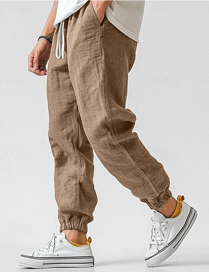 Herens Linnen Broek Relax Fit Zomerkleding