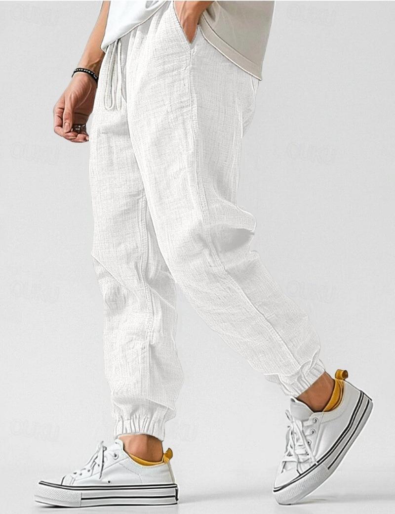 Herens Linnen Broek Relaxed Fit Zomer