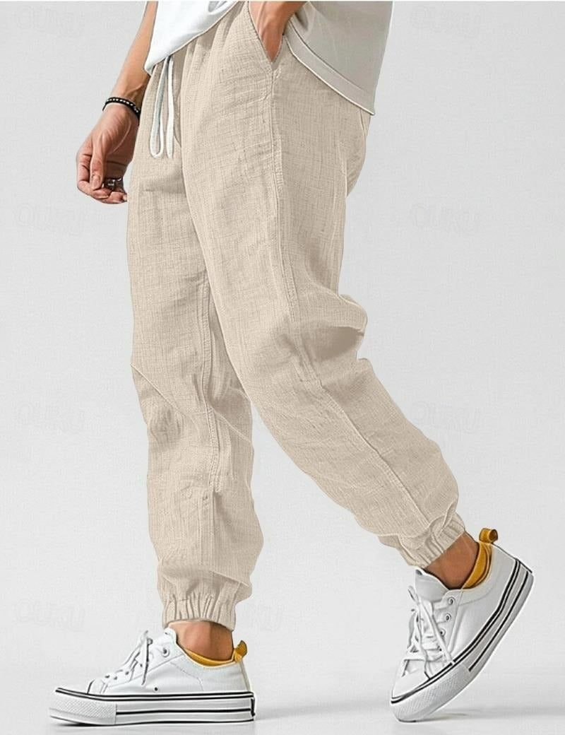 Herens Linnen Broek Relaxed Fit Zomer
