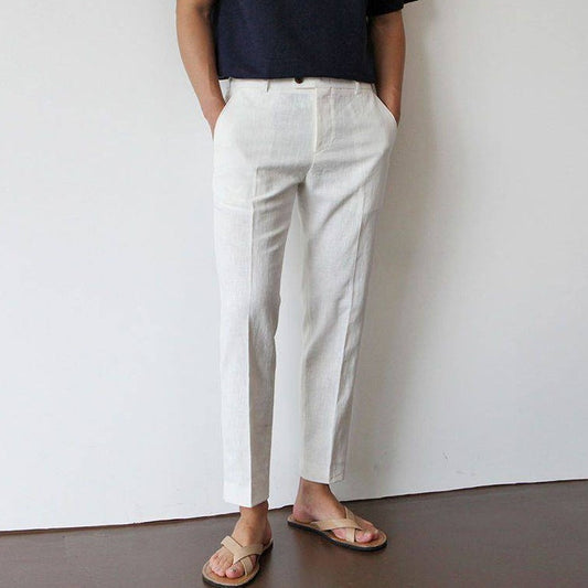Heren Linnen Broek Slim Fit – Lichte Zomerbroek voor Dagelijks Gebruik - StudioMarella